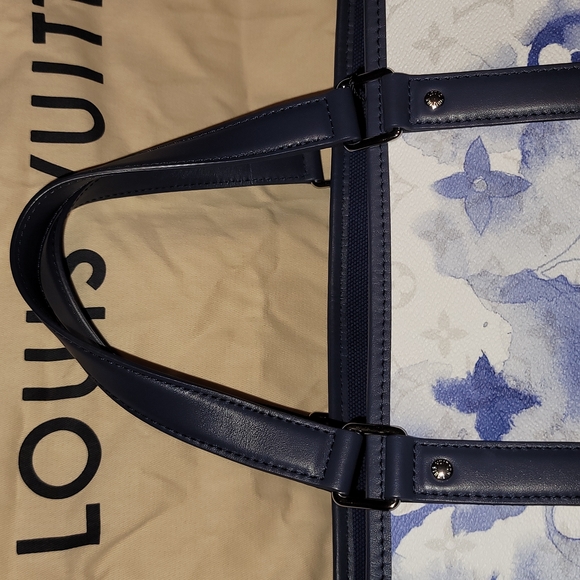 Louis Vuitton Virgil Abloh Watercolor Blue Canvas Giant Monogram Bag & Pouch - Picture 17 of 17